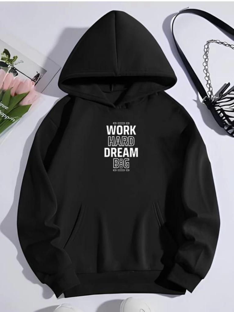 Kışlık Üç İplik Kapşonlu SweatShirt Beyaz