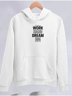 Kışlık Üç İplik Kapşonlu SweatShirt Beyaz