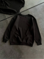 Kışlık Bisiklet Yaka Üç İplik Basic SweatShirt